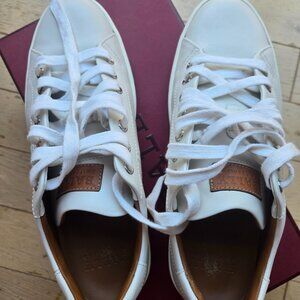 Bally "Orivel" Leather Low-Top Trainer Sneakers White Mens Size 8.5 D MSRP $570